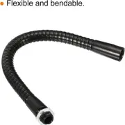 PATIKIL 20cm/8" Microphone Gooseneck M10 Fine Thread Metal Universal Hose