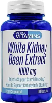 White Kidney Bean 1000mg - 180 Capsules - White Kidney Bean Supplement - Helps