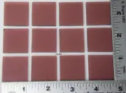 1405.30 - 12 PCS-1" x 1" TRANSPARENT LIGHT PLUM BULLSEYE GLASS 90 COE COMPATIBLE