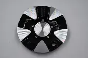 Von Max Machined/Gloss Black Wheel Center Cap Hub Cap (NL)PCA4630-3 6.25" No scr