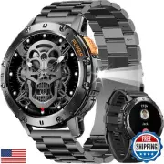 Military Smart Watch for Men (Answer/Make Calls), Rugged Smartwatch with Flas