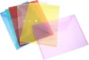 Veemoon Thick Pp Material File Pockets A4 Document Bags Button Closure Office School Supplies Document Organizer