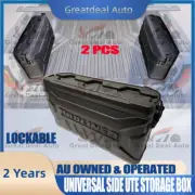 2x Ute Tub Storage Box Side Universal Side Back Tool Box Lockable Trailer Black