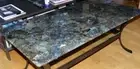 48"x30" Modern Labradorite Stone Dining Table with Storage for Luxury Room Decor