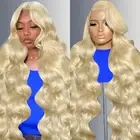 613 13x4 Lace Front Wig Human Hair Blonde Body Wave Lace Frontal Wigs Pre Plu...