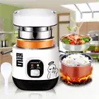 Electric Rice Cooker Portable Mini Cooking 1-2Person with Steamer 1.2L 3 CUP