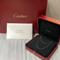 在飛比找PopChill優惠-[二手] Cartier 卡地亞 18K白金項鍊（配珠寶襯鍊