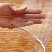 Waterproof Rectangle Vinyl 39x82 Inch Table Protector Clear Plastic PVC Table Cover Pad Office Desk Mat for Meeting Wood Coffee Glass Dining Outside Buffet Tabletop Bar Countertop Protection Durable