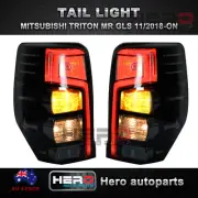 Pair Black LED TAIL LIGHTS Rear Lamps For MITSUBISHI TRITON MR 2018-2021 (for: Mitsubishi)