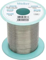 [WELLER] WSW SAC M1 (T0051402599) Lead Free Solder Wire, Ø 0.8mm, Alloy Sn96.5Ag3.0Cu0.5, Flux Content 3.5%, 100g, Silver