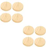 KONTONTY 8 Sets Versatile Doll Display Rack Felt Stand Wooden Holder Showcase for Dolls Toy Support Elegant Display Base