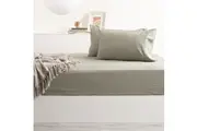 Park Avenue 500TC Bamboo Cotton Sheet w 2x Pillowcases Set Bedding Jade