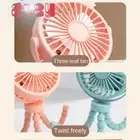 Hand Held Baby Stroller Fan Silent Cooler Neck Fan Small Folding Fans