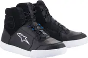 Alpinestars Chrome Drystar Waterproof Motorcycle Shoes, black-white, Size 40 for Men Black White