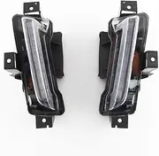1 Pair LED DRL Fog Lights Daytime Running Light with Yellow Signal Compatible with Camaro ZL1 RS 1LT 2016 2017 2018 2019(White and Yellow)
