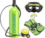 Mini Tank Dive Scuba,Underwater Breath Device Portable Diving Cylinder Oxygen Tank Kits, Reusable Pony Bottle, Underwater Diving Breathing Training, 10M Deepest Water