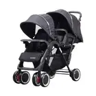 New Mamakiddies Tandem Double Pram Twin Stroller New Born Toddler Baby Jogger