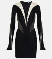 [Mugler] Mugler Paneled minidress AU 16 black
