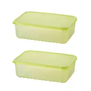 2pc LocknLock Fresh Block 3.2L Food Storage Container w/ Tray 29.2x20.6cm Green