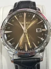 Seiko Presage Cocktail Time GMT Automatic Brown Dial Watch SSK039