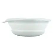 (blue)Outdoor Camping Travel Folding Wash Basin Kitchen Plastic US