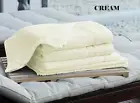 7 Pc Set Kingtex Plain Cotton Bath Sheet Hand Towel Face Washer Bath Mat Cream