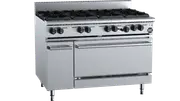 B+S Black Eight Burner Oven Natural Gas