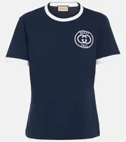 [Gucci] Gucci Interlocking G cotton jersey T-shirt AU 12 white