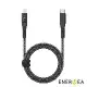 Energea Flow USB-C to USB-C 數位顯示快充傳輸線 1.5m-黑