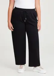 [Taking Shape] Taking Shape Straight Leg Lounge Pant Size 16 in Black, Cotton - Plus Size Women's Clothing Black