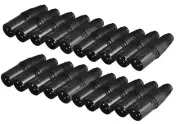 19pcs XLR 3 Pin Male MIC Snake Audio Adapter Audio Microphone DMX Cable Connect