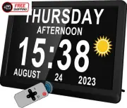 2024 NEW, 11.5 Inch Large Digital Calendar Day Clock, 19 Reminders Clocks for Me