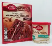 Betty Crocker Super Moist GERMAN CHOCOLATE Cake Mix & CREAM CHEESE Frosting Set