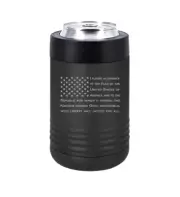 Can Bottle Cooler Insulated Drink Holder American Flag Pledge Of Allegiance