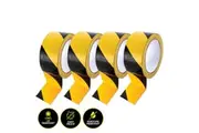 4PCE Hazard Tape High Visibility Durable Safety Handy Hardware 30m x 48mm