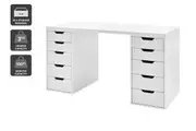 Ovela Alice Filing Drawer Desk (White)