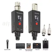 2.4GHz Wireless Microphone System XLR Transmitter Receiver Adapter For Speaker