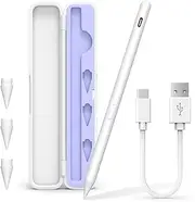 [SSS·GRGB] Stylus Pen for iPad, with Storage Box Fast Charging& Palm Rejection, Work for 2018-2023 Apple iPad Pro 11&12.9 inch,iPad Air 3/4/5, iPad Mini 5/6, iPad 6/7/8/9/10, White
