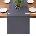 Dark Gray Table Runner Seasonal Kitchen Dining Coffee Table Decoration 95 Inc...