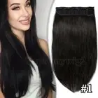 One Piece 100% Real Clip in Remy Human Hair Extensions Full Head Weft Highlights