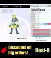 6IV Ultra Shiny Lucario Pokemon Sword and Shield (Square Shiny)