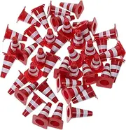 BCOATH 40Pcs Simulation Roadblock for Educational Traffic Sign for Kindergarten Learning and Pretend Play Bright Colors for Enhanced Recognition