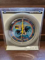 Batman Alarm Clock Le’Clock Quartz Movement 1980’s Electro Optic Inc. Wall Clock