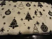 New~2 standard pillow cases Winter Fun Black White trees bulbs snowflakes BOLD