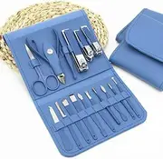 Samip Manicure Set Nail Clippers Tools Household 12/16Pcs Green Stainless Steel Ear Spoon Nail Cutters Scissors Kit for Manicure Tools