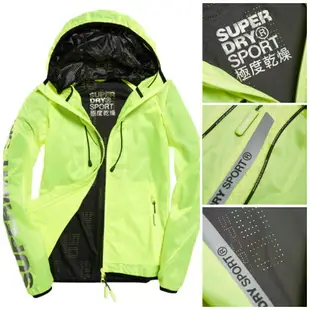 跩狗嚴選 極度乾燥 Superdry Core 女款 超輕薄夾克 輕便外套 防風 風衣 運動款 透氣 反光 螢光黃 防曬