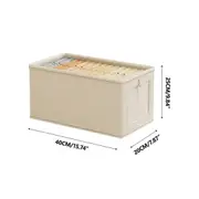 Oxford Cloth Window Visible Clothing Storage Box With Lid Large Fabric Storage Box Preferred For Home Storage FAN0914