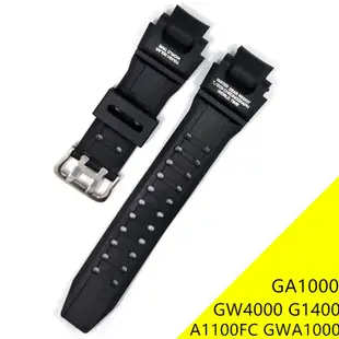 橡膠錶帶更換錶帶適合 G-Shock GW-A1100 GW-A1000 GA-1000 G-1400 GWA1100
