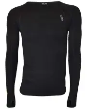XTM Merino Mens Crew Neck Base Thermal Top - Black - XXL