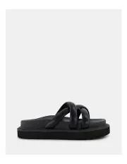 [Novo Shoes] Talira Chunky Slides in Black